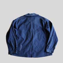 画像をギャラリービューアに読み込む, 1950&#39;s FRENCH WORK JACKET (SZ LARGE / COTTON TWILL / GOOD FADE)
