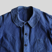 画像をギャラリービューアに読み込む, 1950&#39;s FRENCH WORK JACKET (SZ LARGE / COTTON TWILL / GOOD FADE)
