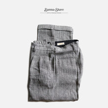 画像をギャラリービューアに読み込む, &quot;MIDNORTH TAILORS&quot; BLACK NEP H.B.T LINEN WIDE LEG (BURMA-SHAVE ORIGINAL PRODUCTS)
