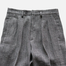 画像をギャラリービューアに読み込む, &quot;MIDNORTH TAILORS&quot; BLACK NEP H.B.T LINEN WIDE LEG (BURMA-SHAVE ORIGINAL PRODUCTS)
