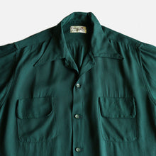 画像をギャラリービューアに読み込む, 1950&#39;s &quot;CROWN SPORTS WEAR&quot; GABARDINE SHIRT (SZ LARGE / GOOD CONDITION)
