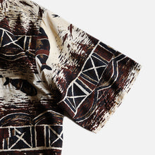 Load image into Gallery viewer, 1960&#39;s ORIGINAL HAND PRINT HAWAIIAN SHIRT (SZ FITS LIKE LARGE / GOOD PATTERN)
