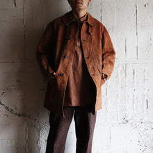 画像をギャラリービューアに読み込む, ～1910&#39;s HEAVY DUCK LINEN FRENCH HUNTING COAT (SZ MEDIUM / GOOD CONDITION)
