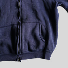 画像をギャラリービューアに読み込む, 1960&#39;s～ FULL ZIP SWEAT CATDIGAN (SZ LARGE / THERMAL INNER / NAVY FADE)
