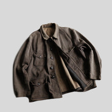 画像をギャラリービューアに読み込む, 1940&#39;s～ FRENCH HUNTING PIQUE JACKET (SZ LARGE / GOOD FADED)
