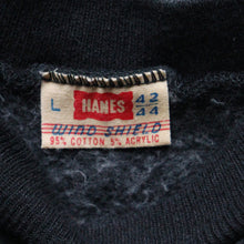 画像をギャラリービューアに読み込む, 1950's～ "HANES" COTTON SWEAT SHIRT (SZ 42-44 / BLACK / MINT CONDITION)
