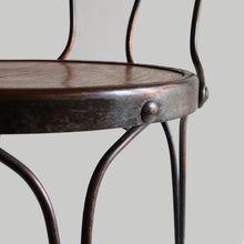 画像をギャラリービューアに読み込む, ANTIQUE PARLOR METAL CHAIR (JAPANNED COPPER / N1)
