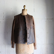 画像をギャラリービューアに読み込む, 1950&#39;s FRENCH ARMY JERKIN LEATHER VEST (SZ MEDIUM)
