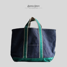 Load image into Gallery viewer, 1980&#39;s &quot;L.L.BEAN&quot; DELUXE TOTE (NAVY×GREEN / USED CONDITION)
