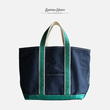 Load image into Gallery viewer, 1980&#39;s &quot;L.L.BEAN&quot; DELUXE TOTE (NAVY×GREEN / VERY GOOD CONDITION)
