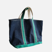 Load image into Gallery viewer, 1980&#39;s &quot;L.L.BEAN&quot; DELUXE TOTE (NAVY×GREEN / VERY GOOD CONDITION)
