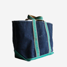 画像をギャラリービューアに読み込む, 1980&#39;s &quot;L.L.BEAN&quot; DELUXE TOTE (NAVY×GREEN / VERY GOOD CONDITION)
