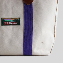 Load image into Gallery viewer, 1980&#39;s～ &quot;L.L.BEAN&quot; TOTE BAG WITH LEATHER HANDLE (SZ MEDIUM / MINT CONDITION / PURPLE COLOR)
