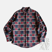 Load image into Gallery viewer, &quot;LAND&#39;S END&quot; PATCHWORK PLAID FLANNEL SHIRT (SZ LARGE / GOOD CONDITION)
