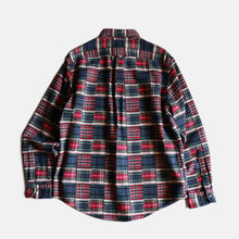 Load image into Gallery viewer, &quot;LAND&#39;S END&quot; PATCHWORK PLAID FLANNEL SHIRT (SZ LARGE / GOOD CONDITION)
