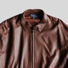 Load image into Gallery viewer, 1990's "RAPLH LAUREN" LEATHER JACKET (SZ XL / NEAR DEADSTOCK)
