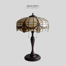 画像をギャラリービューアに読み込む, ANTIQUE &quot;LAMB BROTHERS&quot; LEADED GLASS LAMP (BEAUTIFUL STAINED GLASS)
