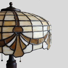画像をギャラリービューアに読み込む, ANTIQUE &quot;LAMB BROTHERS&quot; LEADED GLASS LAMP (BEAUTIFUL STAINED GLASS)
