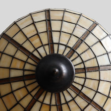 画像をギャラリービューアに読み込む, ANTIQUE &quot;LAMB BROTHERS&quot; LEADED GLASS LAMP (BEAUTIFUL STAINED GLASS)
