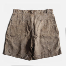 画像をギャラリービューアに読み込む, ～1940&#39;s FRENCH BROWN LINEN SHORTS (W33)
