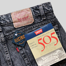 Load image into Gallery viewer, 1990's "LEVI'S" 505-4861 BLACK JEANS (SZ W36×L30 / ELECTRIC WASH / DEADSTOCK)
