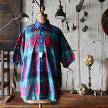 画像をギャラリービューアに読み込む, 1980&#39;s &quot;GANT&quot; INDIA MADRAS COTTON S/S SHIRT (LARGE)
