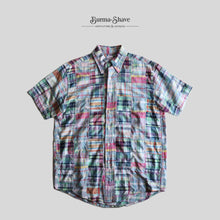 画像をギャラリービューアに読み込む, OLD "BROOKS BROTHERS" INDIA MADRAS PATCHWORK S/S SHIRT (SZ MEDIUM / GOOD CONDITION)

