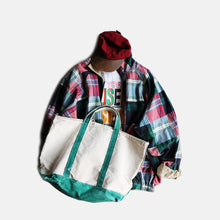 画像をギャラリービューアに読み込む, &quot;NAUTICA&quot; PATCH WORK MADRAS REVERSIBLE COTTON JACKET (SZ XL / MINT CONDITION / 1990&#39;s)

