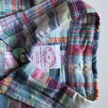 画像をギャラリービューアに読み込む, OLD "BROOKS BROTHERS" INDIA MADRAS PATCHWORK S/S SHIRT (SZ MEDIUM / GOOD CONDITION)

