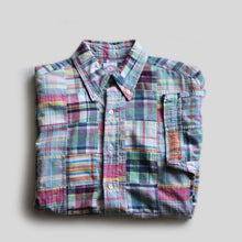 画像をギャラリービューアに読み込む, OLD "BROOKS BROTHERS" INDIA MADRAS PATCHWORK S/S SHIRT (SZ MEDIUM / GOOD CONDITION)

