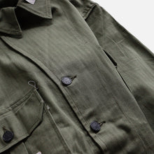 画像をギャラリービューアに読み込む, 1940&#39;s &quot;U.S.ARMY&quot; M-41 H.B.T JACKET WITH CUTTER TUG (SZ 44 REG / DEADSTOCK)
