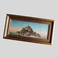 画像をギャラリービューアに読み込む, VINTAGE "LE MONT ST MICHEL" LITHOGRAPH WITH GOLF FRAME
