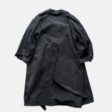 Load image into Gallery viewer, 1940&#39;s FRENCH ARMY M-35 MOTORCYCLE COAT (SZ UNISEX / BLACK OVERDYE)
