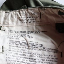 Load image into Gallery viewer, 1950&#39;s &quot;U.S.ARMY&quot; M-1951 FIELD TROUSER (SZ MEDIUM SHORT / DEADSTOCK)
