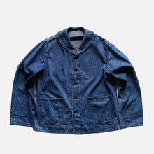 画像をギャラリービューアに読み込む, 1950&#39;s U.S.N SHAWL COLLAR DENIM JACKET (SZ 40-42 / GOOD CONDITION)
