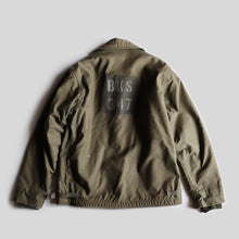 画像をギャラリービューアに読み込む, 1980's "U.S.N" A-2 DECK JACKET WITH STENCIL (SZ 38-40 / GOOD CONDITION)
