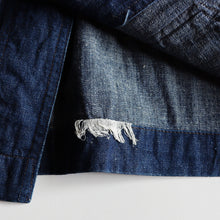 画像をギャラリービューアに読み込む, 1940's "U.S.N" DENIM SHAWL JACKET (SZ AROUND 40 / MINT CONDITION)
