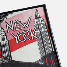 Load image into Gallery viewer, OLD &quot;MANHATTAN N.Y&quot; POSTER WITH FRAME
