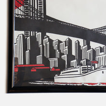 Load image into Gallery viewer, OLD &quot;MANHATTAN N.Y&quot; POSTER WITH FRAME
