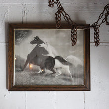 画像をギャラリービューアに読み込む, ANTIQUE &quot;SPIRITED HORSE&quot; LITHOGRAPH (1908&#39;s / WOOD FRAMED)
