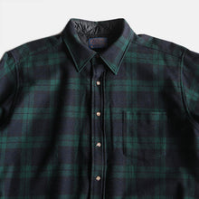 画像をギャラリービューアに読み込む, 1970&#39;s &quot;PENDLETON&quot; BLACK WATCH WOOL SHIRT (X-LARGE) NEVER WASH
