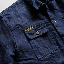 Load image into Gallery viewer, 1990&#39;s &quot;PRSN BLU&quot; PRISON DENIM COVERALL (SZ LARGE / DEADSTOCK)
