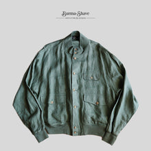 画像をギャラリービューアに読み込む, "RALPH LAUREN" LINEN HARRINGTON JACKET (SZ XL / NEAR DEADSTOCK / 1990's
