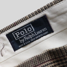 画像をギャラリービューアに読み込む, 1990's "RALPH LAUREN" GLEN CHECK COTTON SLACKS (SZ W32-34 × L28 / MADE IN USA / GOOD CONDITION)
