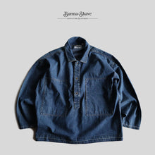 画像をギャラリービューアに読み込む, 1990&#39;s &quot;BRENTS&quot; DENIM PULLOVER (SZ LARGE / U.S.ARMY M-35 STYLE / VERY RARE)
