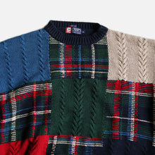 Load image into Gallery viewer, 1990&#39;s &quot;RALPH LAUREN&quot; COTTON KNIT (SZ X-LARGE / PATCHWORK / GOOD CONDITION)
