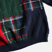 Load image into Gallery viewer, 1990&#39;s &quot;RALPH LAUREN&quot; COTTON KNIT (SZ X-LARGE / PATCHWORK / GOOD CONDITION)
