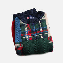 Load image into Gallery viewer, 1990&#39;s &quot;RALPH LAUREN&quot; COTTON KNIT (SZ X-LARGE / PATCHWORK / GOOD CONDITION)
