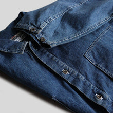 画像をギャラリービューアに読み込む, 1990&#39;s &quot;BRENTS&quot; DENIM PULLOVER (SZ LARGE / U.S.ARMY M-35 STYLE / VERY RARE)
