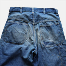 画像をギャラリービューアに読み込む, 1960&#39;s INDIGO DENIM PAINTER PANTS (W31×L31 / GOOD FADE)
